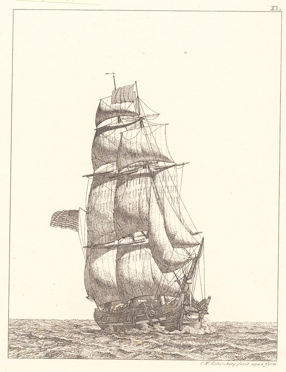 Bir Kuzey Amerika tugayı by Christoffer Wilhelm Eckersberg