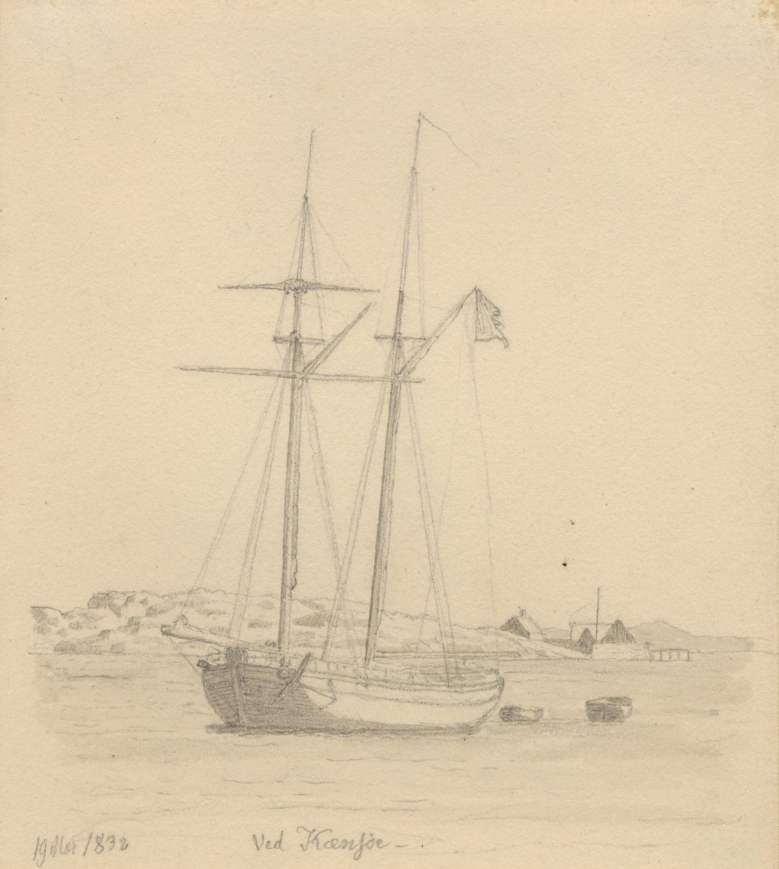 bir yelkenli by Christoffer Wilhelm Eckersberg