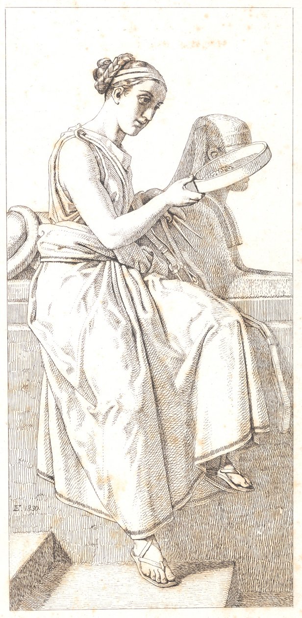 Sebep. alegorik figür by Christoffer Wilhelm Eckersberg