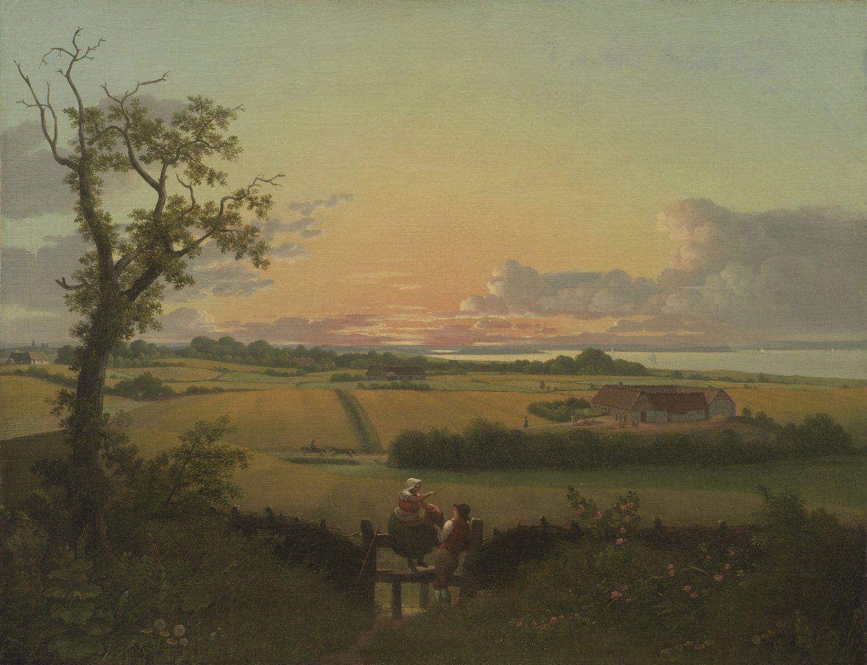Stile ile manzara. Møn Adası by Christoffer Wilhelm Eckersberg
