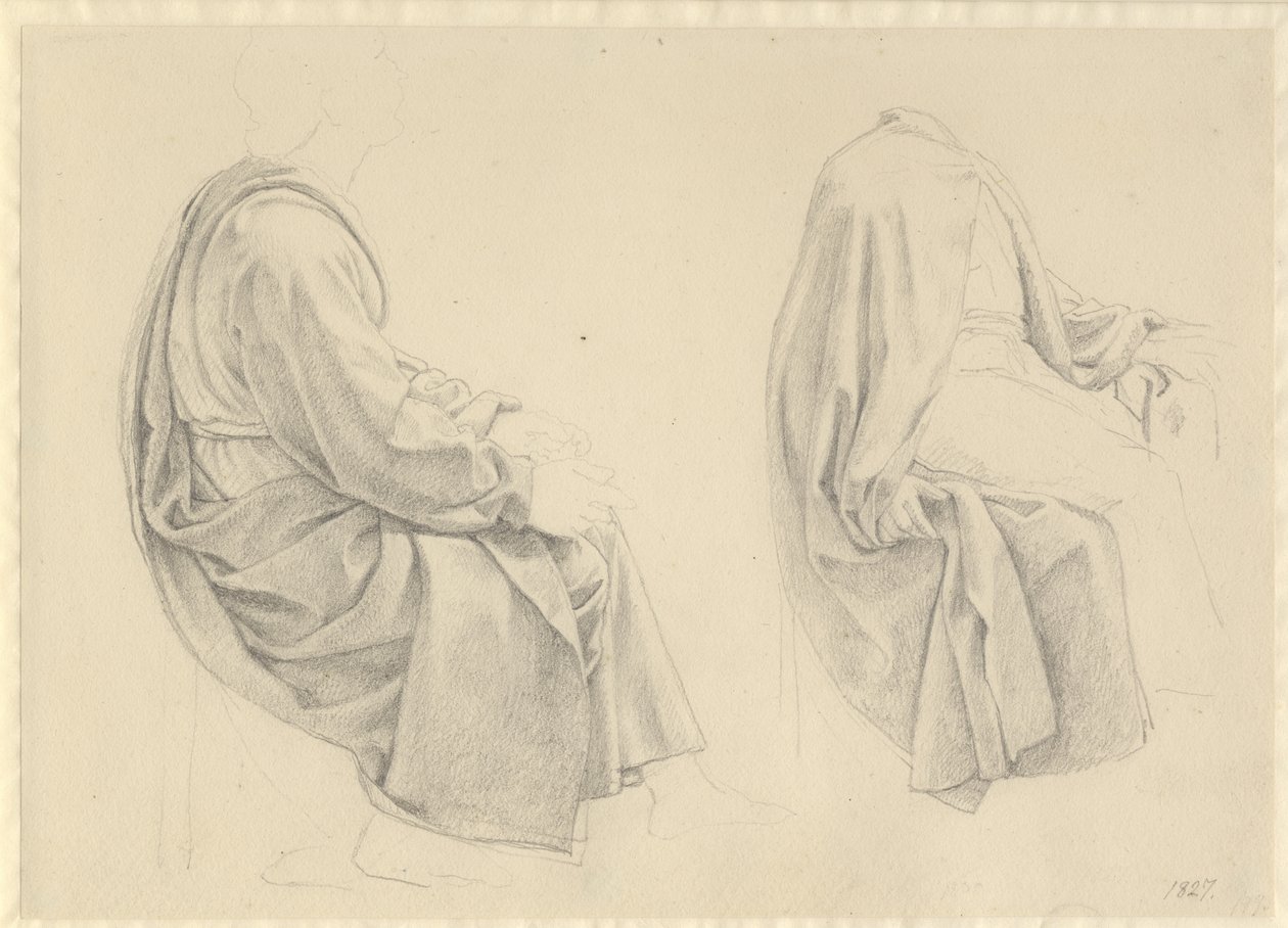 Ayin - iki havari için perdelik çalışma. by Christoffer Wilhelm Eckersberg