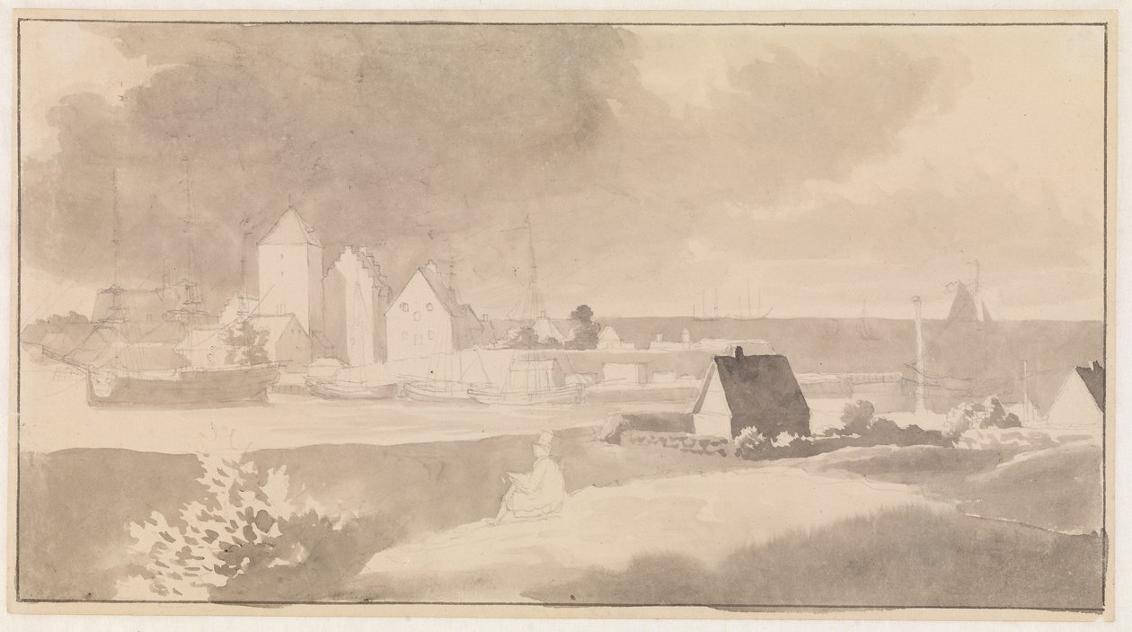 Korsør tarafından hazırlanan Prospektüs by Christoffer Wilhelm Eckersberg