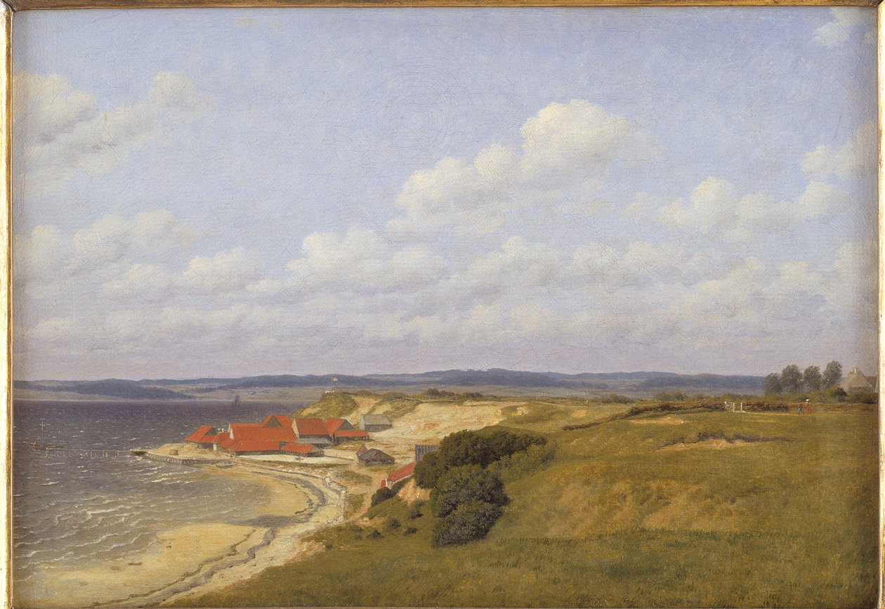 Flensburg Fiord tarafından Renbjærg Çini İşleri by Christoffer Wilhelm Eckersberg