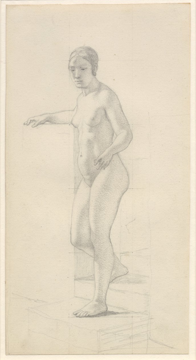 Ayakta kadın modeli by Christoffer Wilhelm Eckersberg