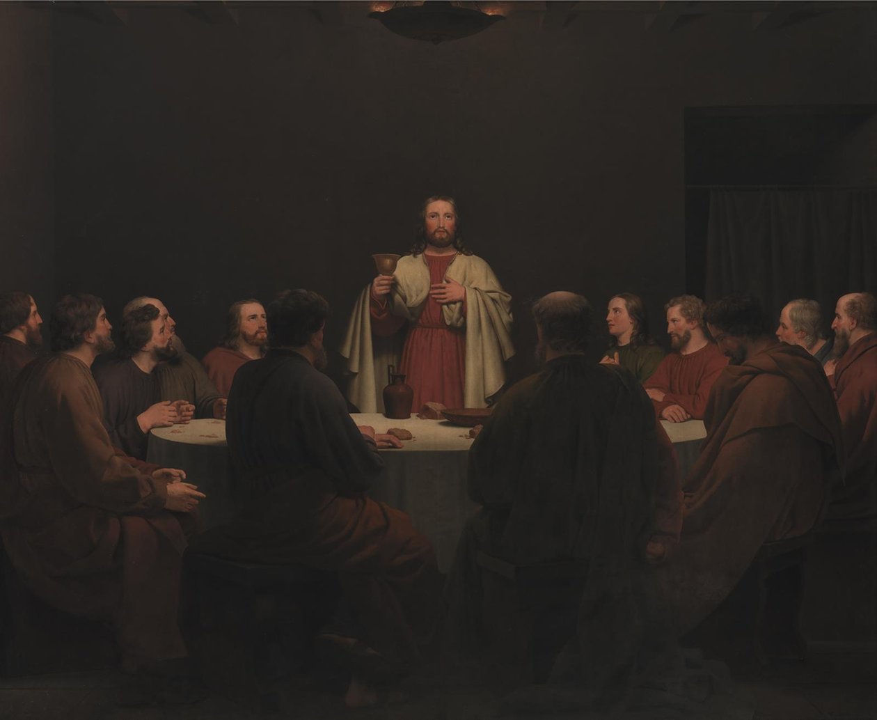 Son Akşam Yemeği. sunak by Christoffer Wilhelm Eckersberg