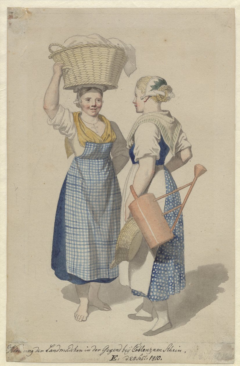 Koblenz bölgesinden iki kız by Christoffer Wilhelm Eckersberg