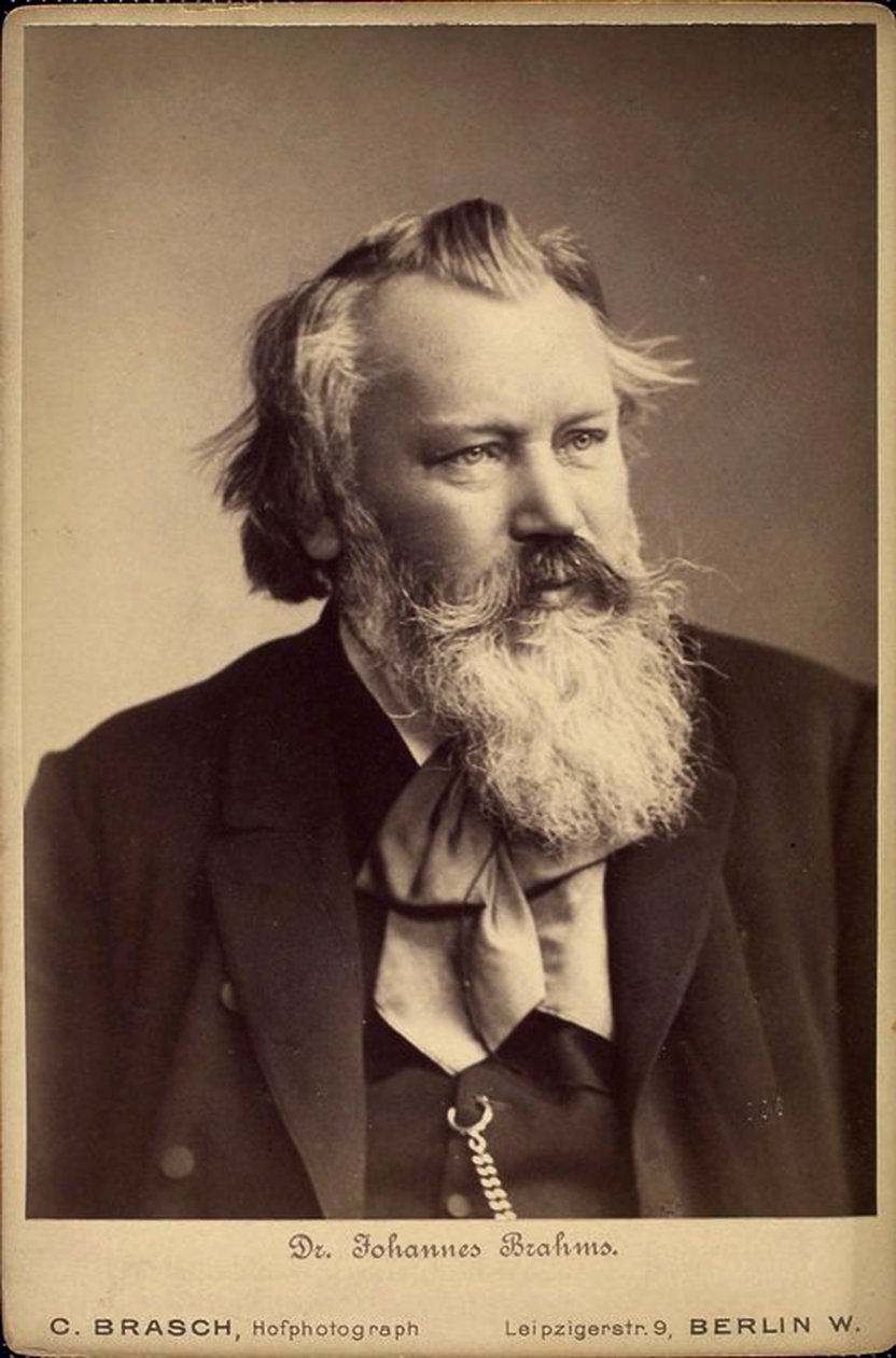 Johannes Brahms, Alman besteci ve piyanist, 1889 by C Brasch
