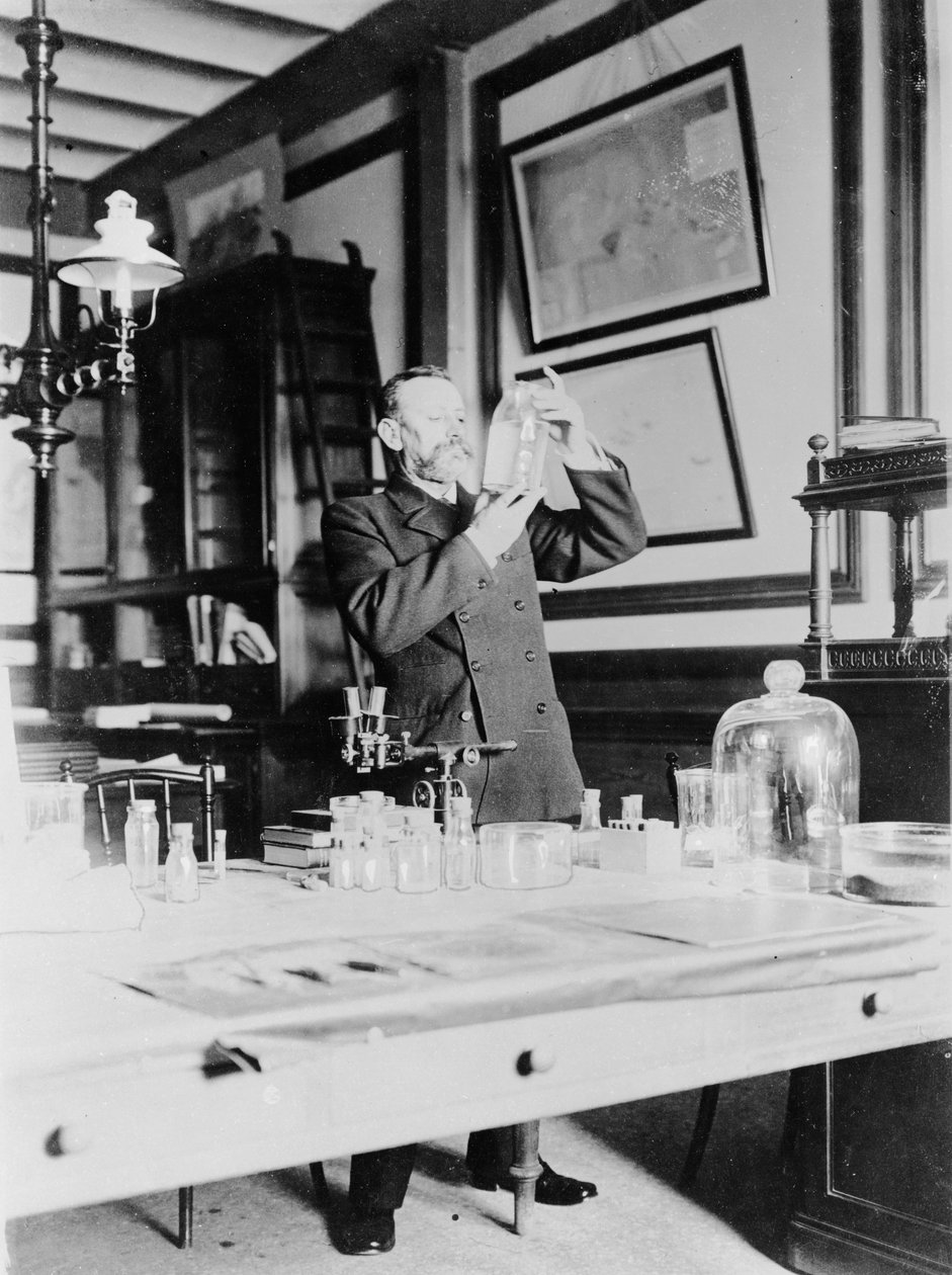 Honoré Charles Grimaldi, Monako Prensi Albert çalışma odasında by C. Chusseau Flaviens