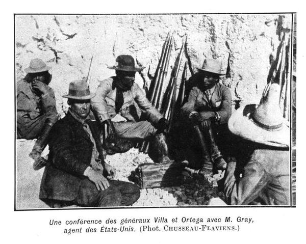 Generaller Villa Toplantısı (c.1877-1923) Ortega ve Amerikan temsilcisi Bay Gray by C. Chusseau Flaviens