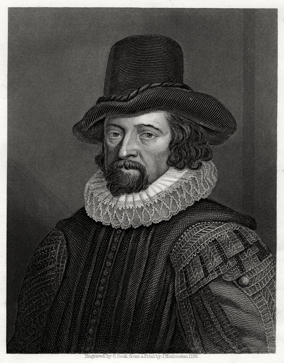 Francis Bacon, Vikont St Albans, İngiliz filozof, bilim adamı ve devlet adamı, 19. yüzyıl by C. Cook