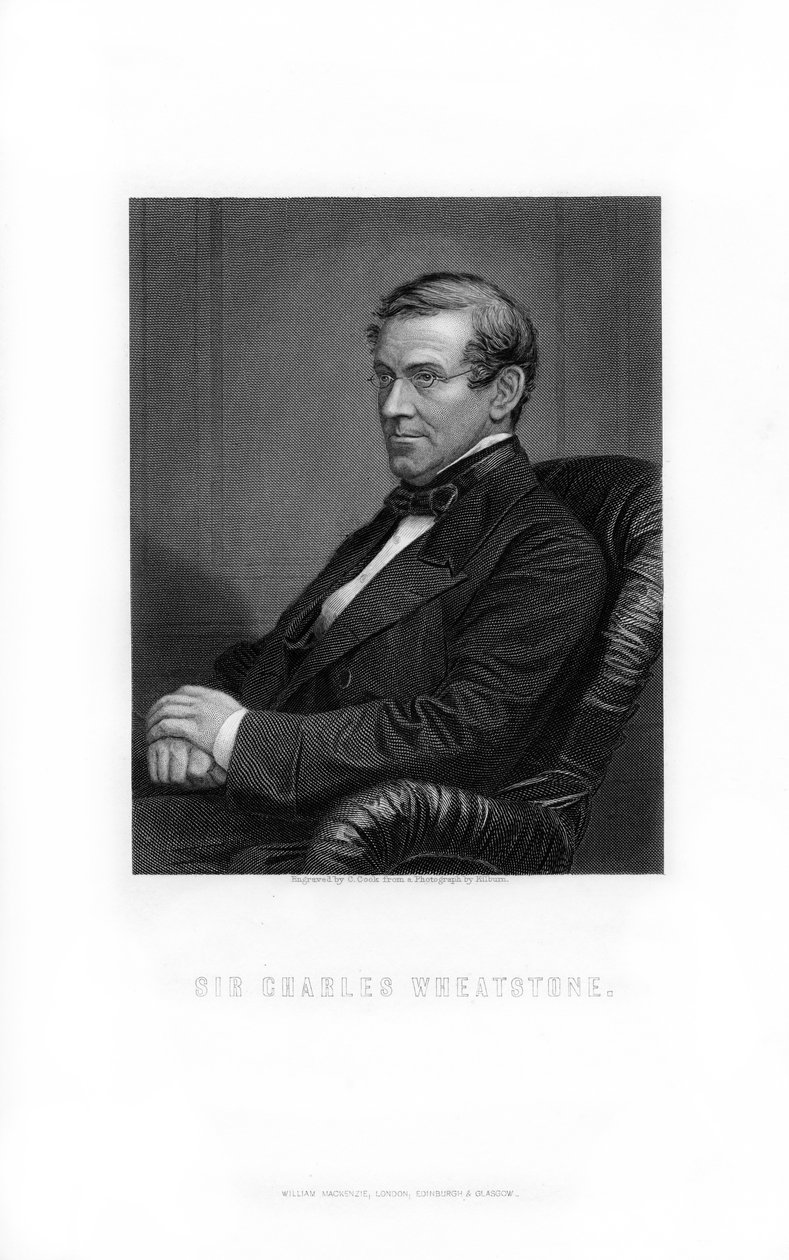 Sir Charles Wheatstone, İngiliz mucit, 1899. by C. Cook