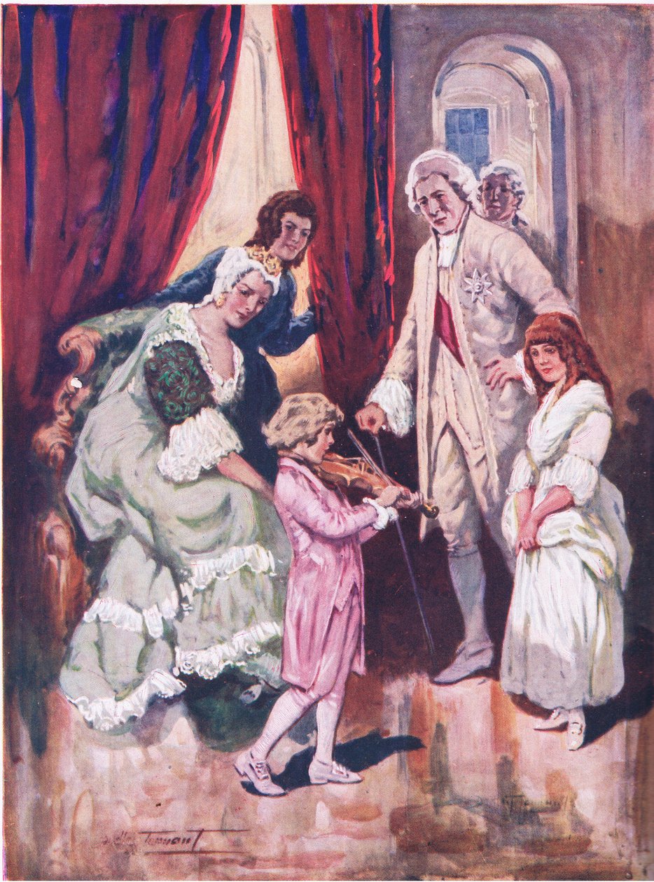Kraliyet seyircisinin kalbini kazanmak: Mozart'ın Avusturya Mahkemesi'ne ilk çıkışı (renkli taş taş) by C. Dudley Tennant