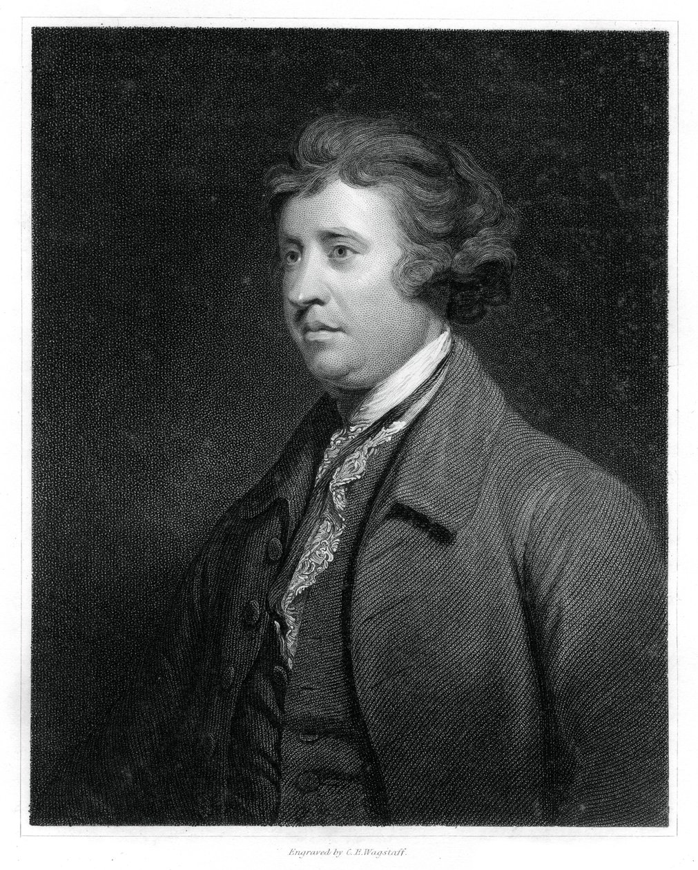 Edmund Burke, İngiliz-İrlandalı devlet adamı, yazar, hatip, siyaset kuramcısı ve filozof, 1834. by C. E. Wagstaff