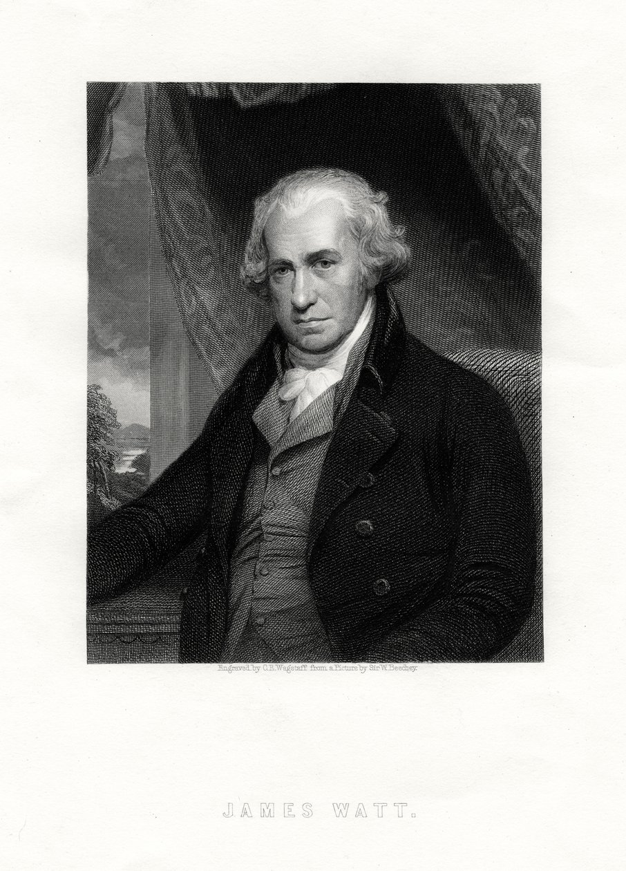 James Watt, İskoç mucit ve mühendis, 19. yüzyıl. by C. E. Wagstaff