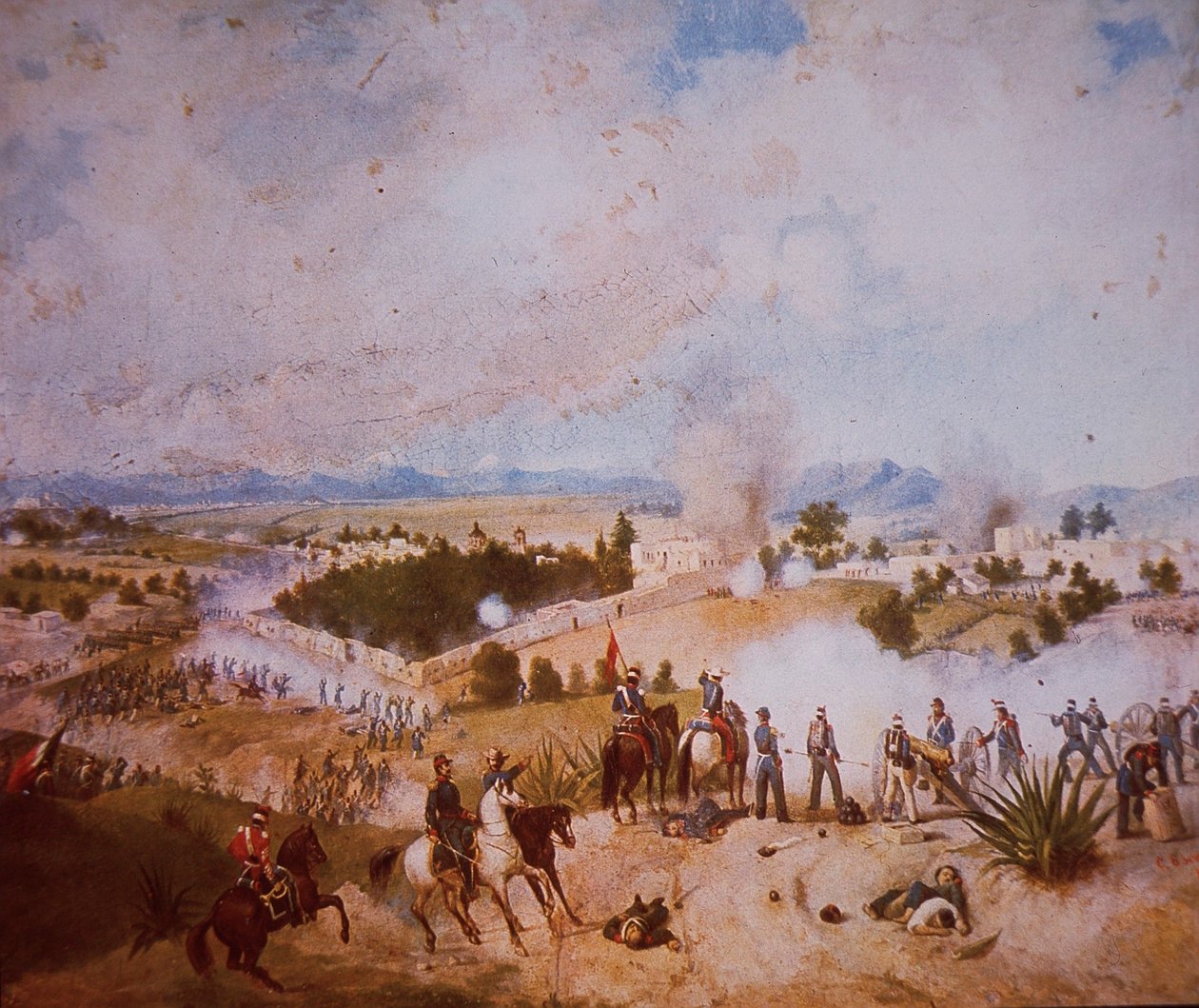 Meksika-Amerika Savaşı (1846-48), Molino del Rey Savaşı, ABD birlikleri saldırıyor by C. Escalante