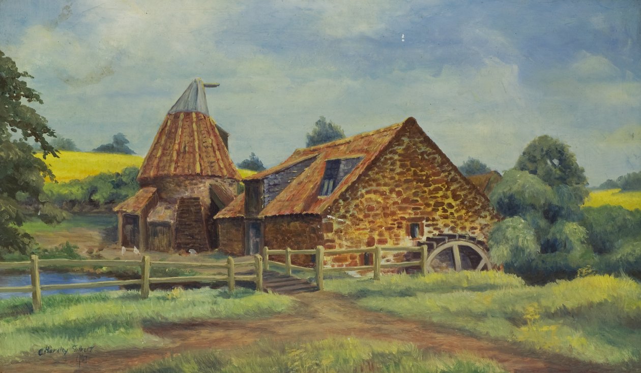 Preston Mill, Kuzey Berwick, 1947 by C. Hersley Gilbert