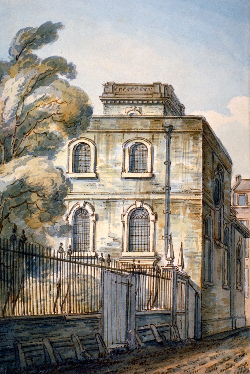 All Hallows the Great Kilisesi, Upper Thames Street, Londra, 1813 by C John M Whichelo