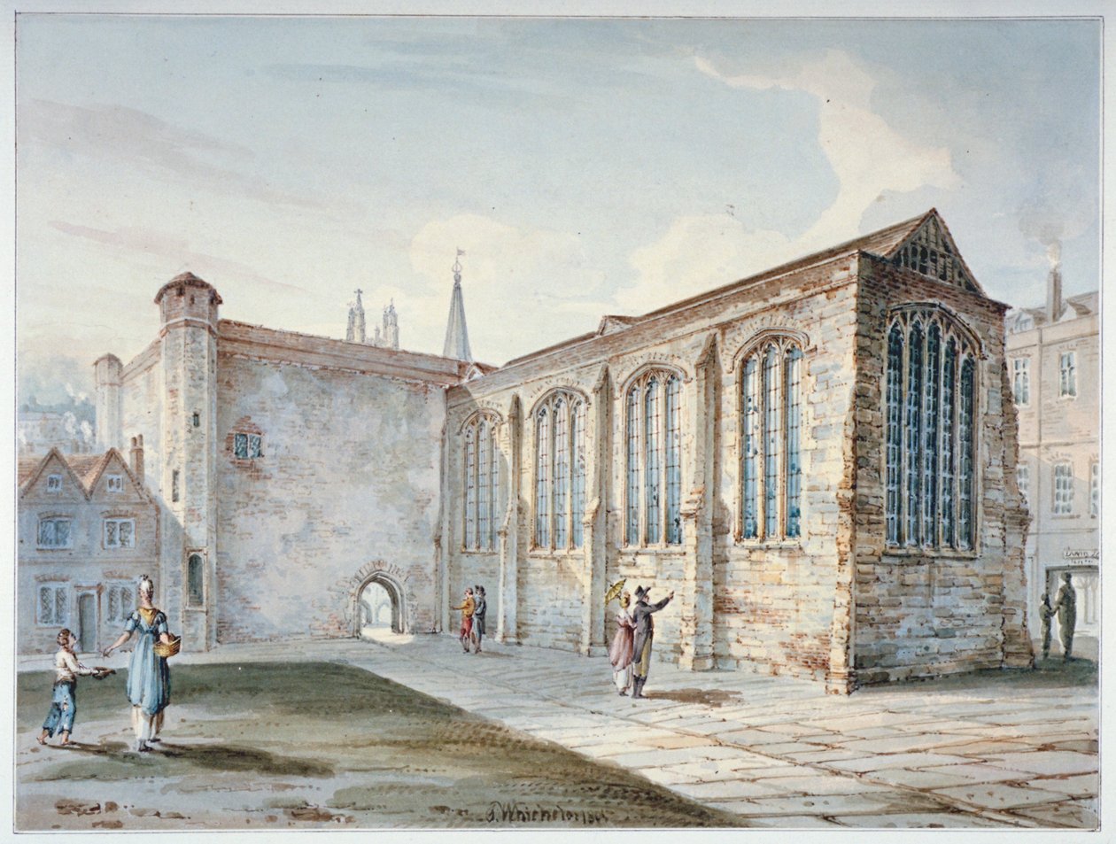 Holy Trinity Şapeli, Leadenhall Caddesi, Leadenhall Şapeli olarak bilinir, Londra Şehri, 1805. by C John M Whichelo