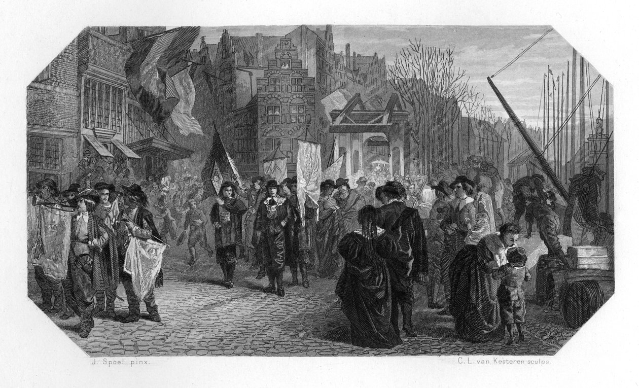 Rederijkers, Rotterdam, Hollanda, 1642 c1870 by Domenico del Barbiere