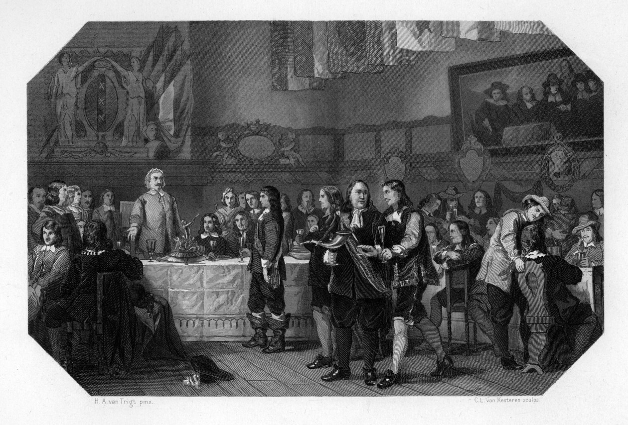 St Lukes Bayramı, Amsterdam, Hollanda, 21 Ekim 1653 c1870. by Domenico del Barbiere