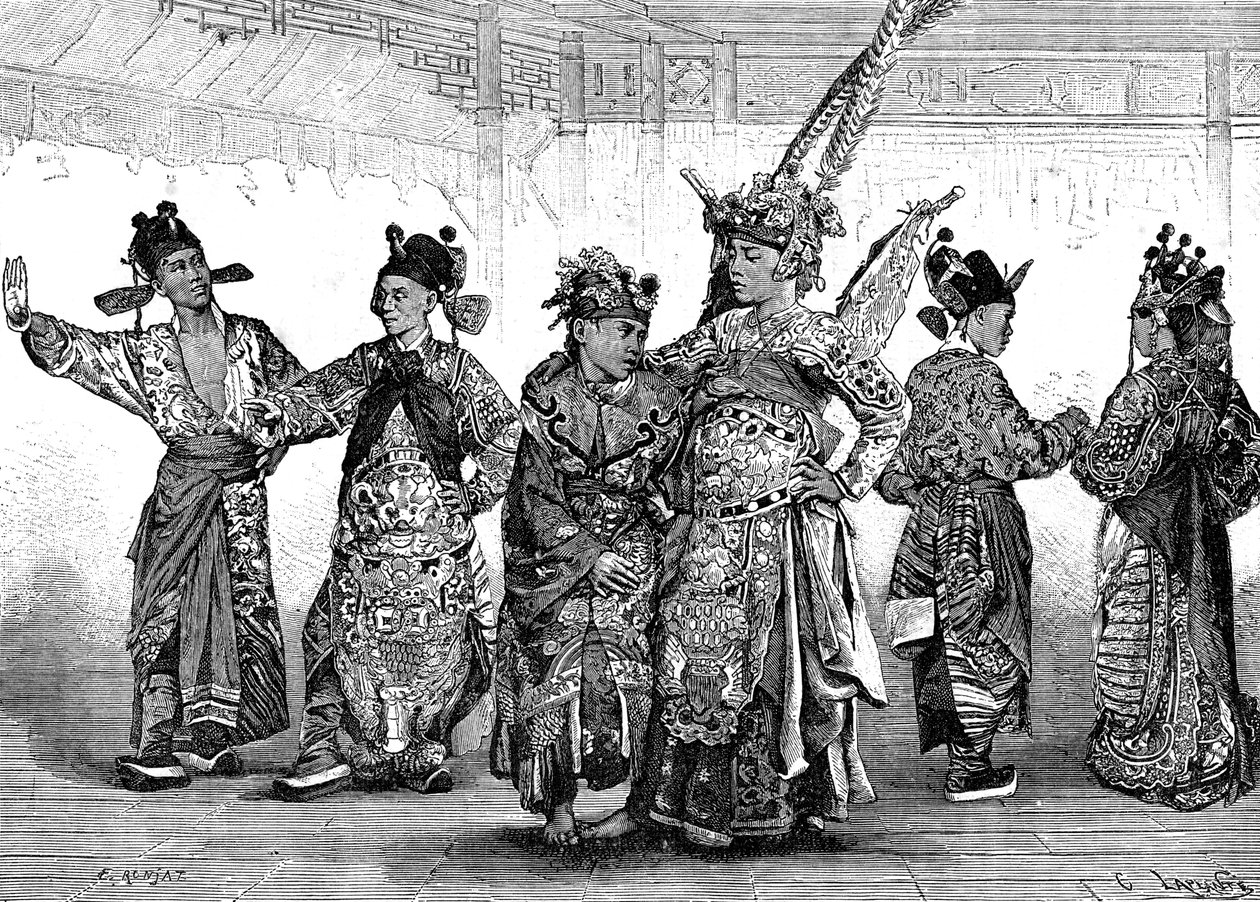 Çinli trajedi oyuncuları, 19. yüzyıl by C. Laplante