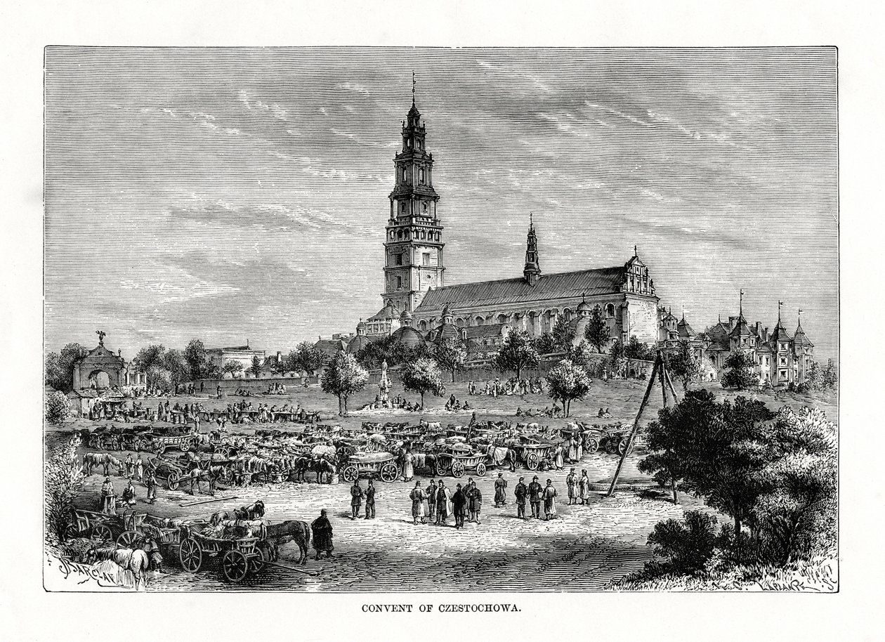 Czestochowa Manastırı, Polonya, 1879 by C. Laplante