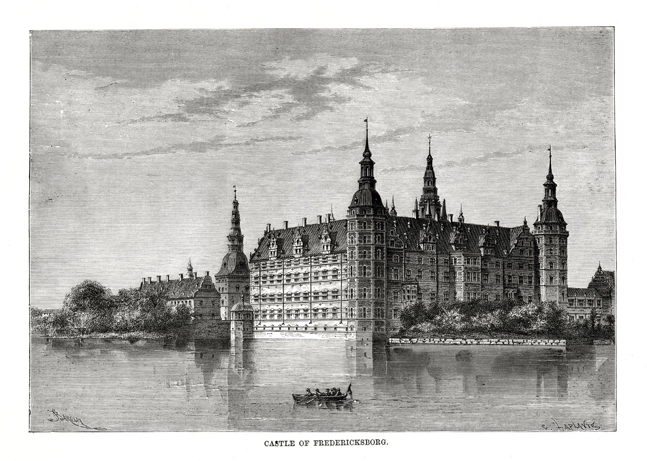 Frederiksborg Kalesi, Kopenhag, Danimarka, 1879 by C. Laplante