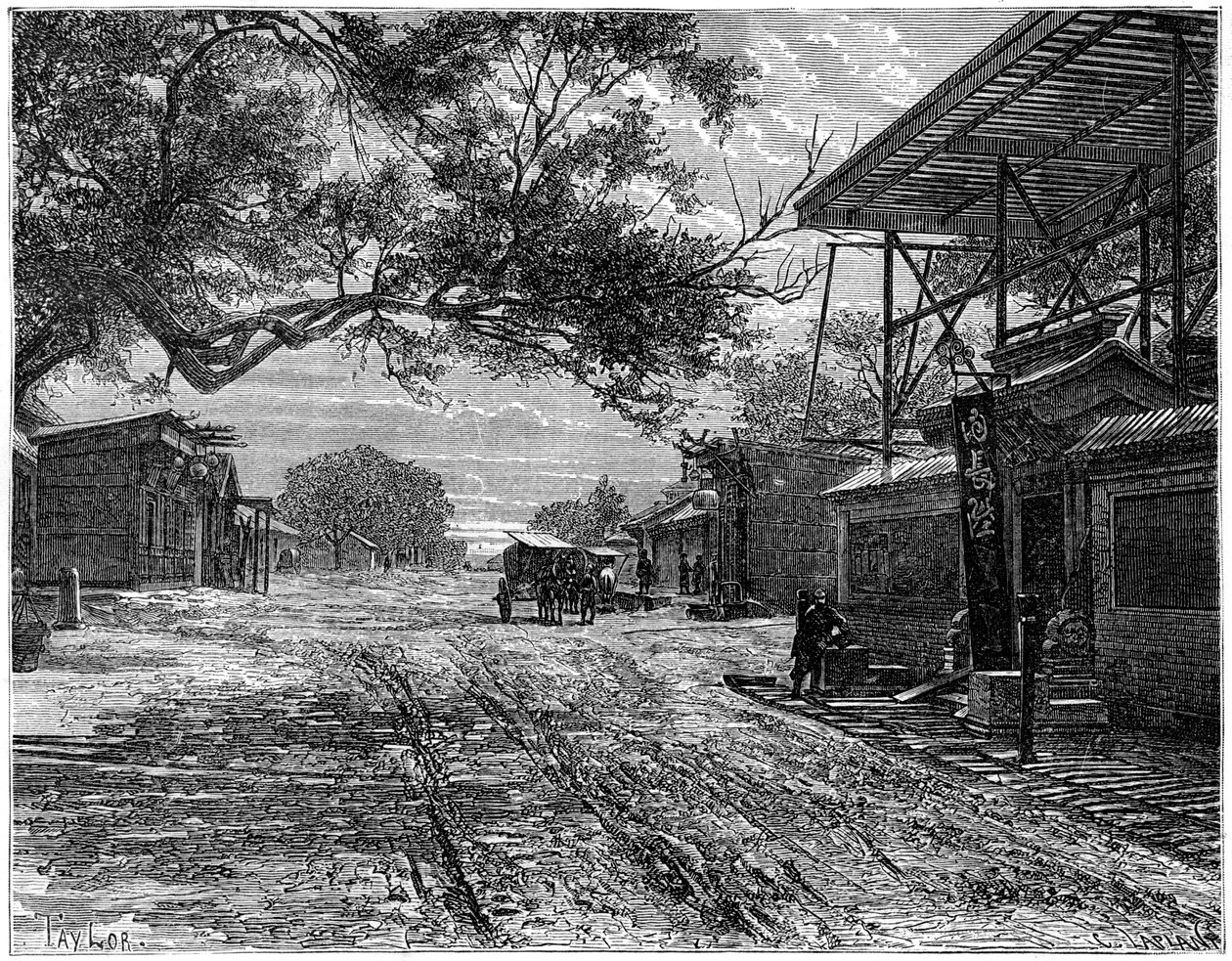 Fransız Elçiliği, Pekin, Çin, 19. yüzyıl sonu by C. Laplante