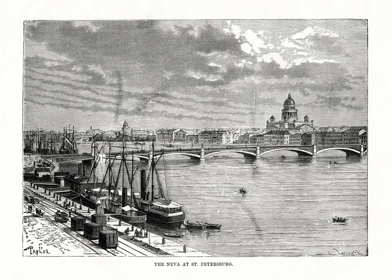 Neva Nehri, St Petersburg, 1879 by C. Laplante