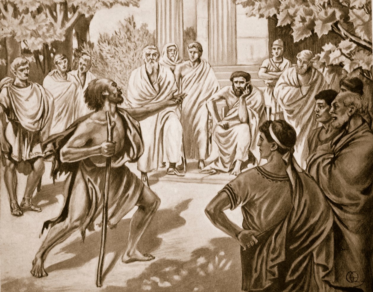 Diogenes ve Platon, Hutchinsons Uluslar Tarihinden bir örnek, 1915 by C. Titus