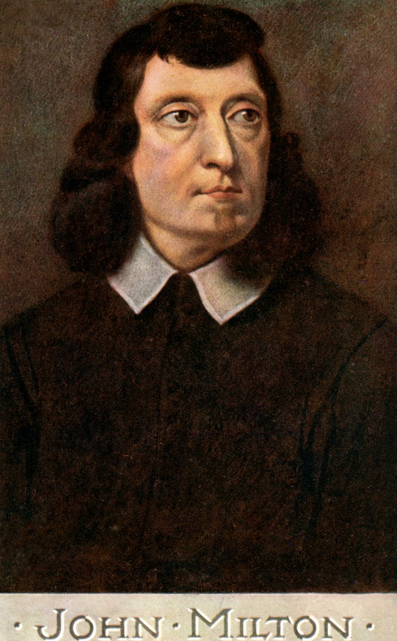 John Milton 1608-1674, İngiliz şair, 20. yüzyılın başlarında. by C. W. Quinnell