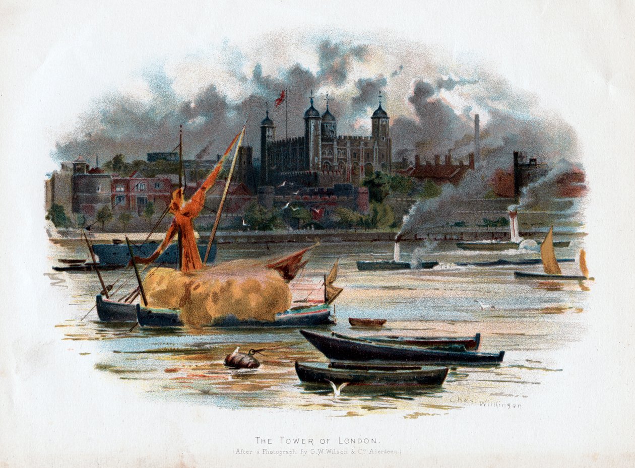 Londra Kulesi, İngiltere, 1895 by C. Wilkinson