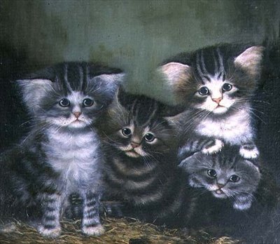 dört yavru kedi by C. Wilson