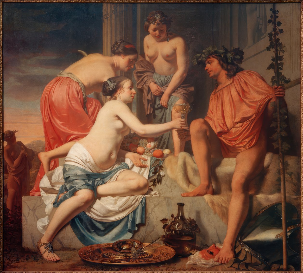 Enthroned Bacchus perileri, Bacchus şarabı ve Cum