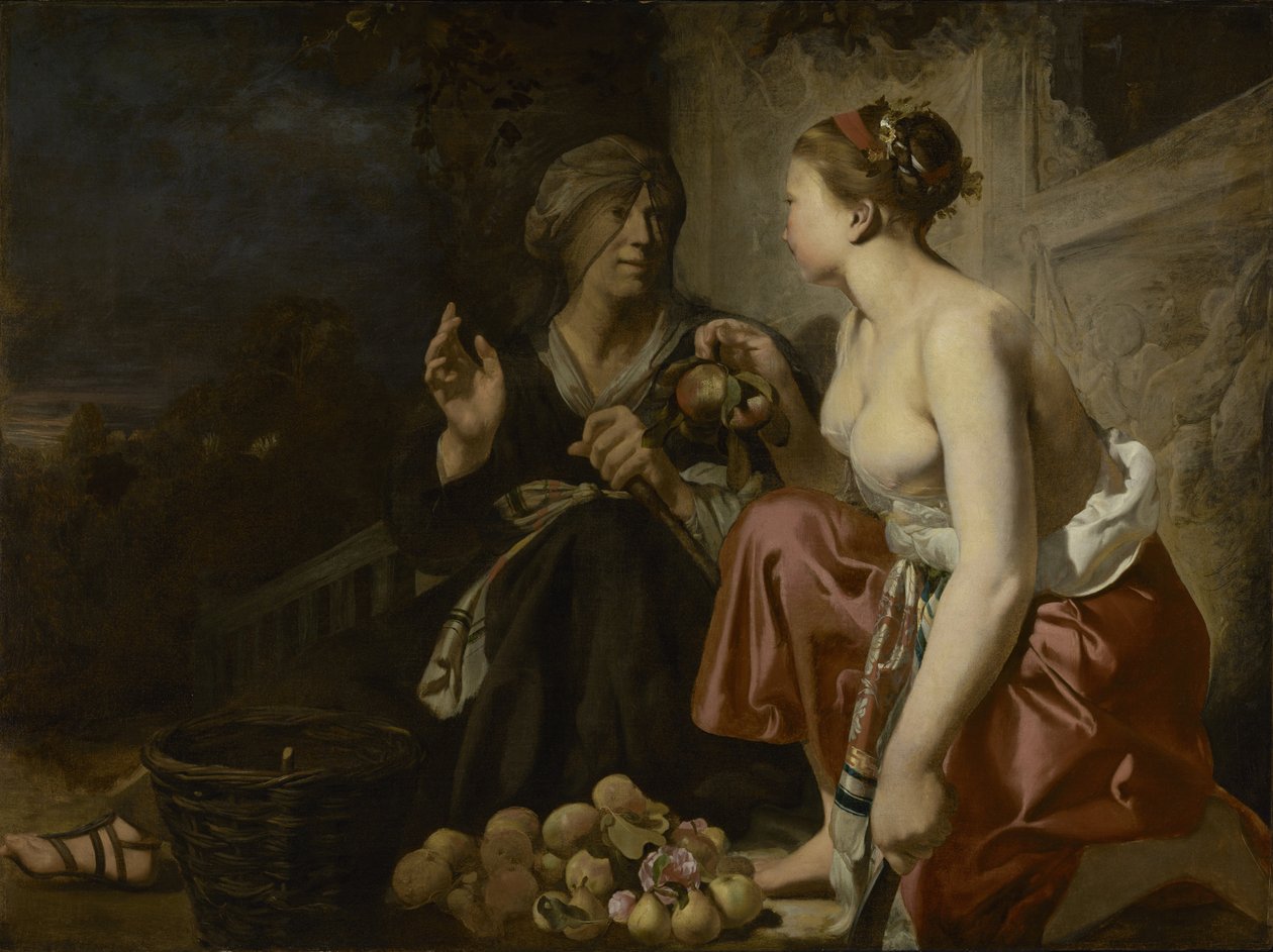 Vertumnus ve Pomona by Caesar van Everdingen