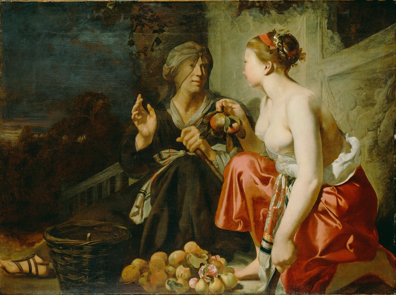 Vertumnus ve Pomona by Caesar van Everdingen