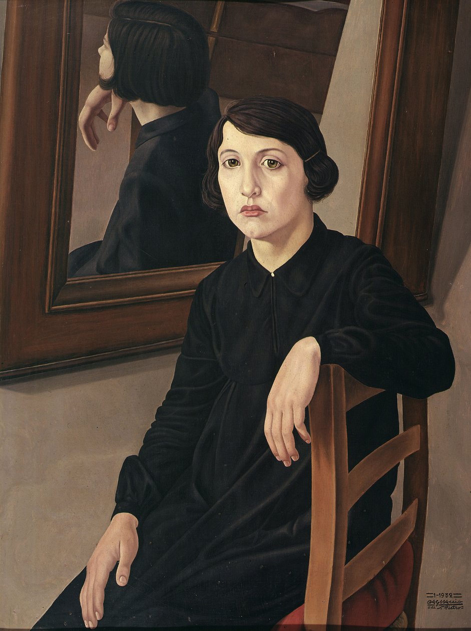 Aynanın Karşısındaki Kız, 1932. by Cagnaccio di San Pietro