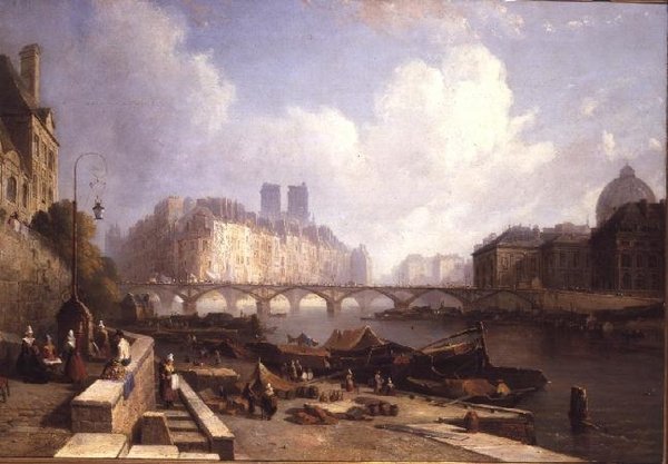 Ile de la Cite, Paris, Quai du Louvre