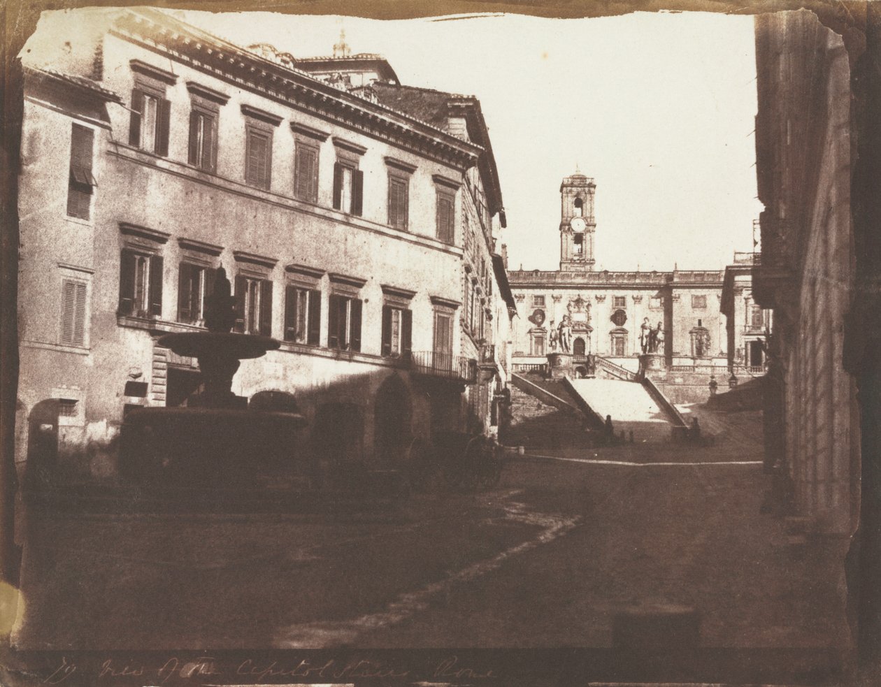 Capitol Merdivenleri'nin Görünümü, Roma by Calvert Richard Jones
