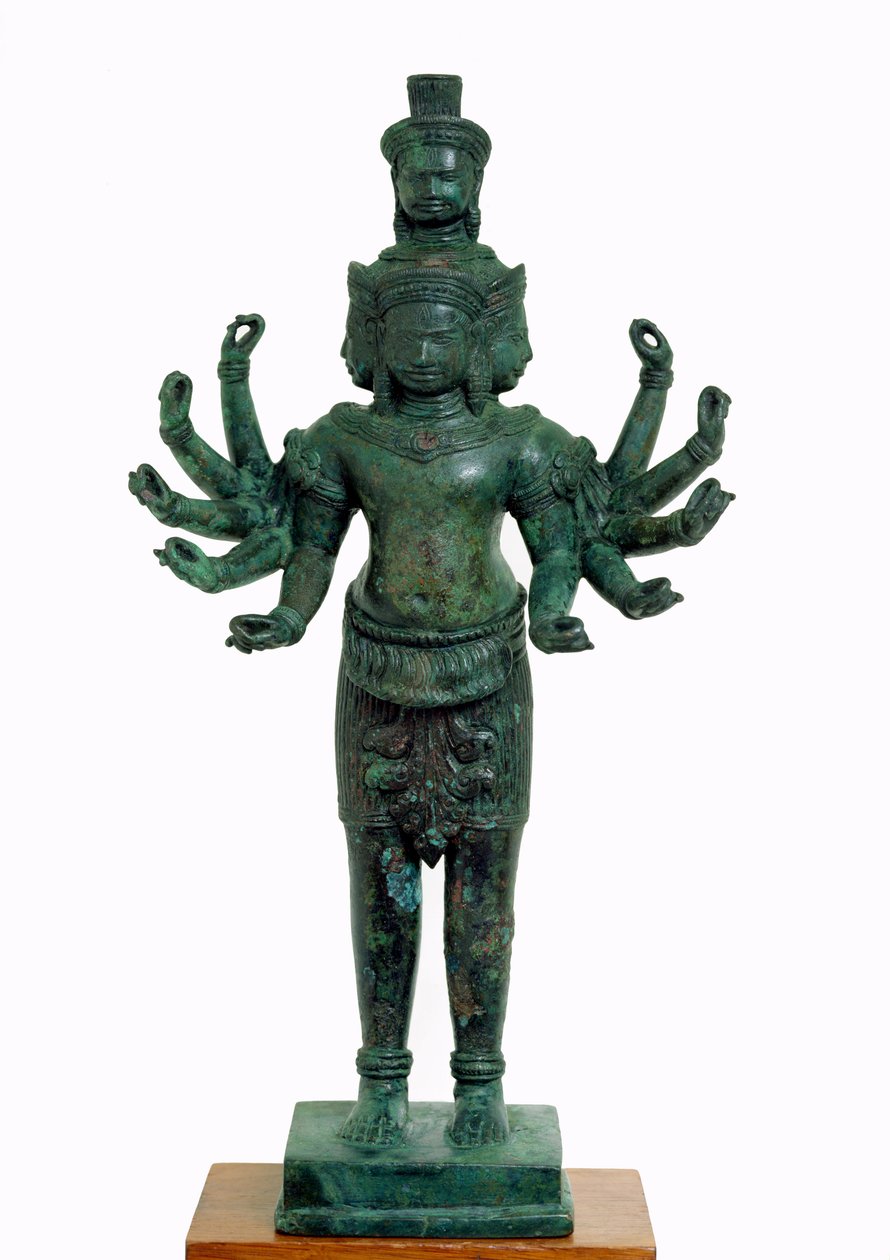 Birçok kol ve kafa ile Shiva, Angkor (bronz) by Cambodian School