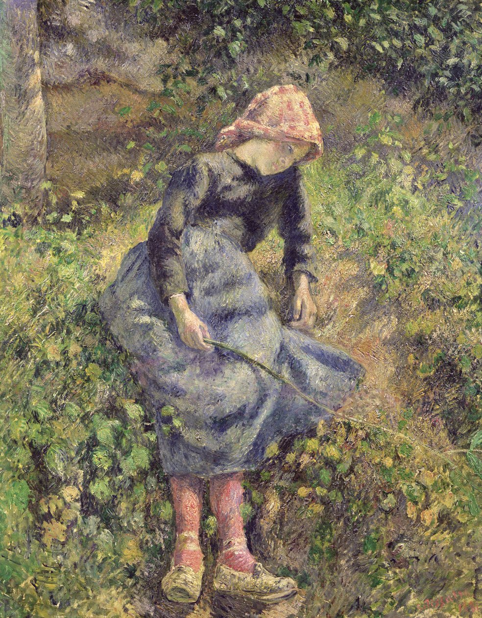 Sopalı Kız, 1881 by Camille Jacob Pissarro
