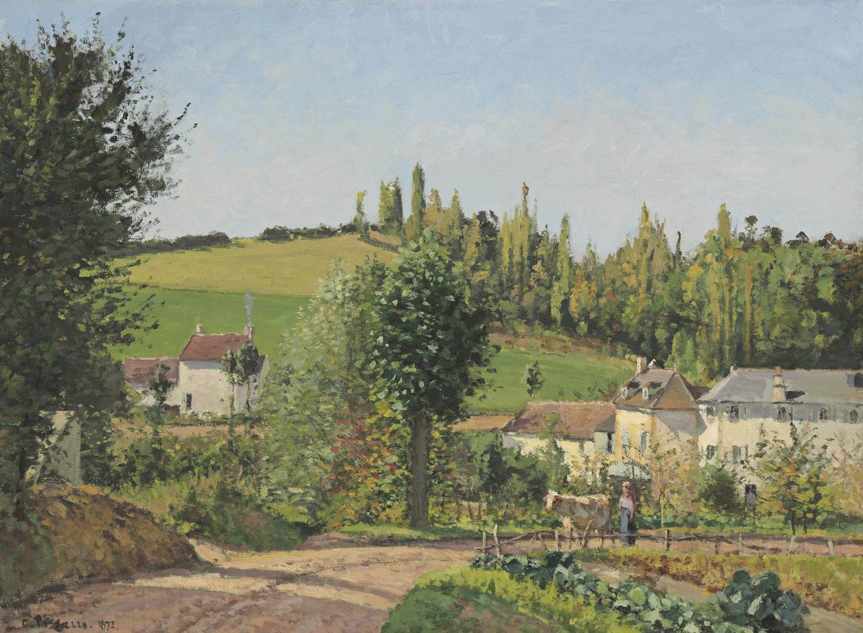 Pontoise çevresinde Hamlet by Camille Jacob Pissarro