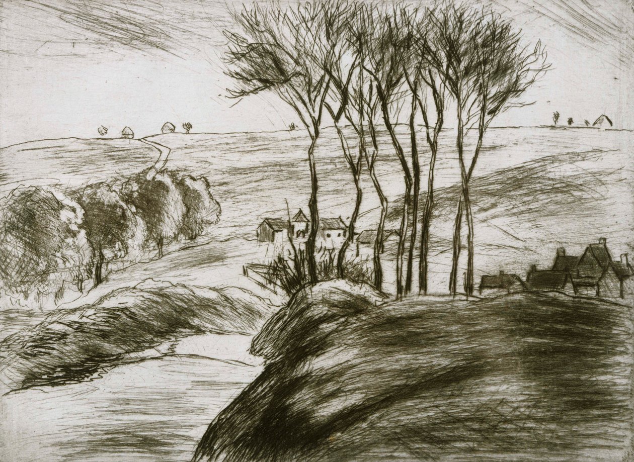 Osny Yakınında Manzara (Devlet II) by Camille Jacob Pissarro