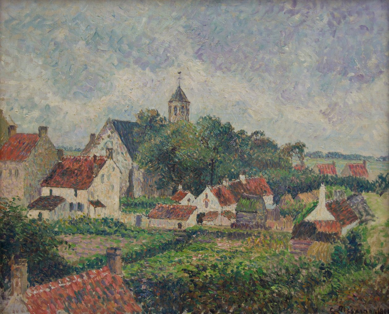 Knocke köyü by Camille Jacob Pissarro