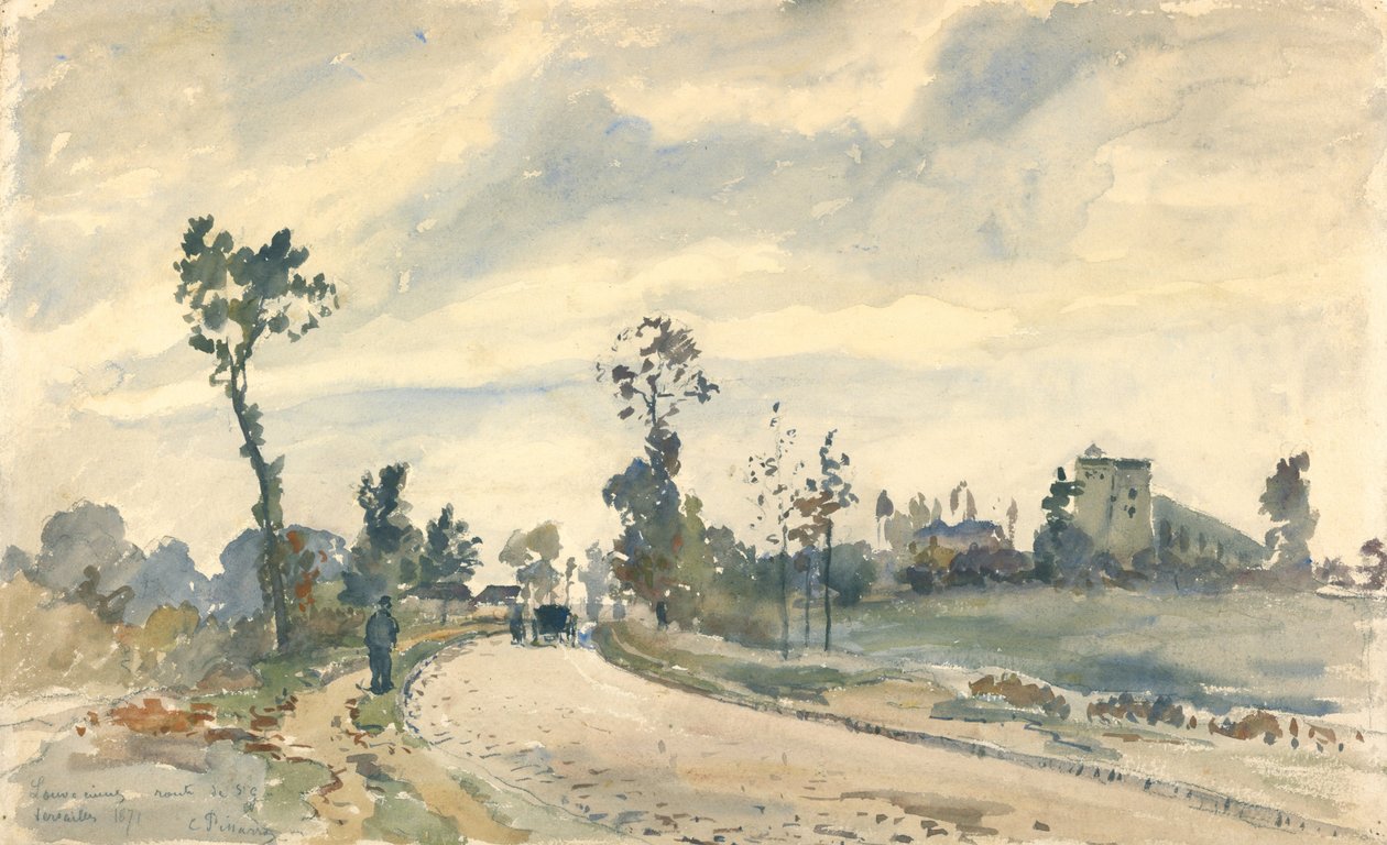 Louveciennes, Route de Saint Germain by Camille Jacob Pissarro