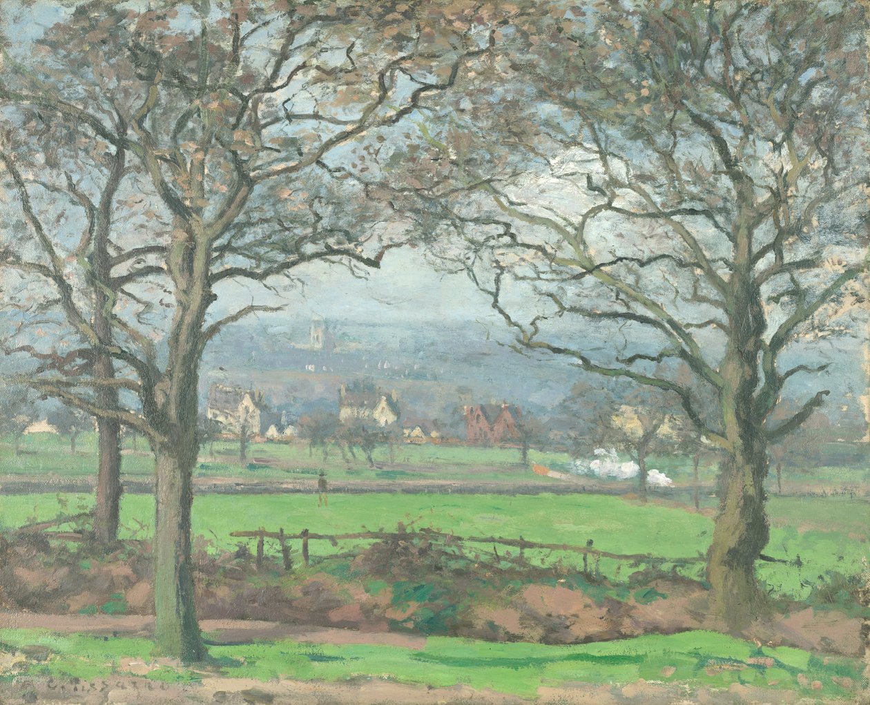 Sydenham Tepesi yakınında by Camille Jacob Pissarro