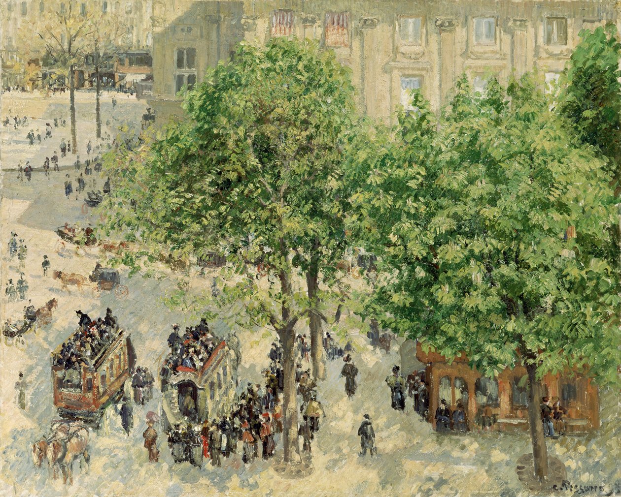 Place du Theater-Francais, Bahar, 1898 by Camille Jacob Pissarro