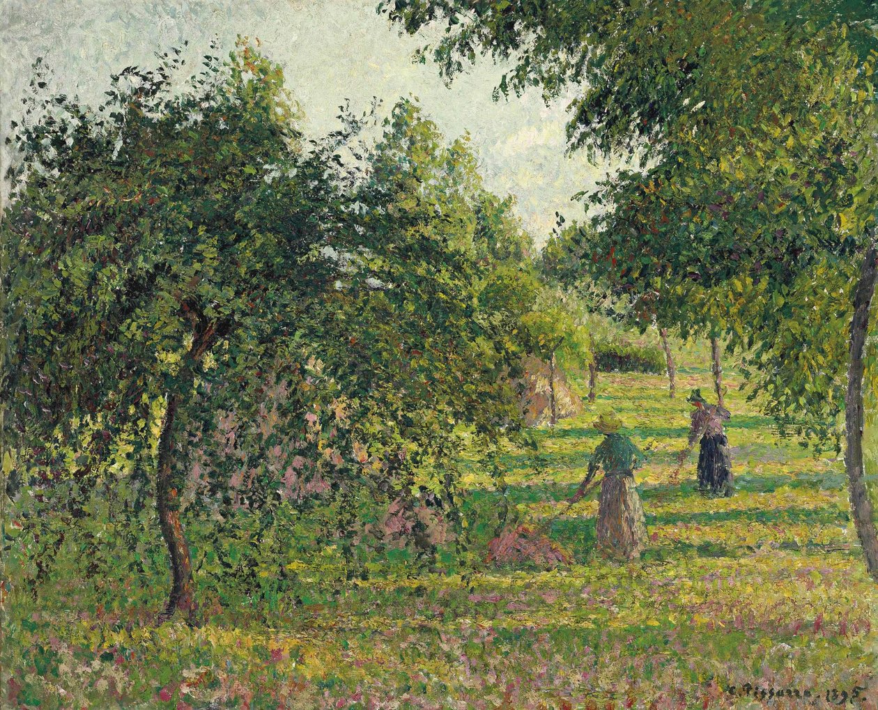 Elma ağaçları ve ot otları, Eragny by Camille Jacob Pissarro
