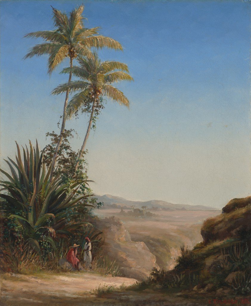 Yol Kenarında Sohbet Eden İki Rakam by Camille Jacob Pissarro