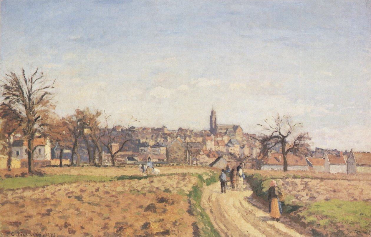 Pontoise manzarası by Camille Jacob Pissarro